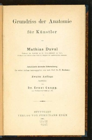 Grundriss der Anatomie für Künstler
