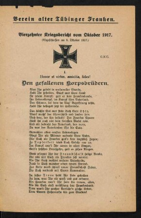 1-23, 14. Bericht: Oktober 1917