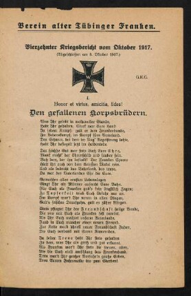 1-23, 14. Bericht: Oktober 1917
