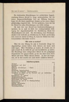 125-126, Inhaltsverzeichnis