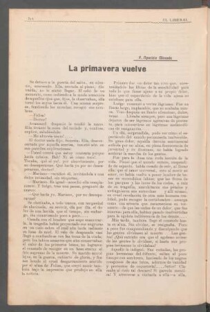 La primavera vuelve
