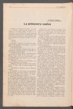 La primavera vuelve