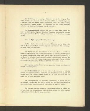 Zur Bestreitung der notwendigen Baukosten ist mit Genehmigung Eines [...]