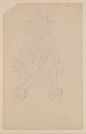 Lampe aus dem ehem. Museo Borbonico in Neapel [aus einem Konvolut von 107 Blatt Architekturstudien und Skizzen einer Italienreise]