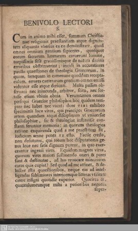 Benivolo Lectori
