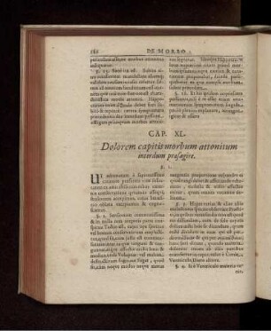 Dolorem capitis morbum attonitum interdem praesagire