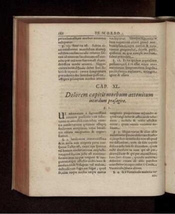 Dolorem capitis morbum attonitum interdem praesagire