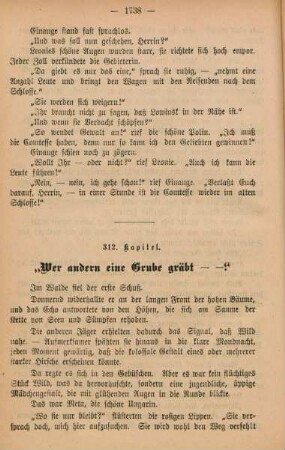 312. Kapitel. "Wer andern eine Grube gräbt - -!"
