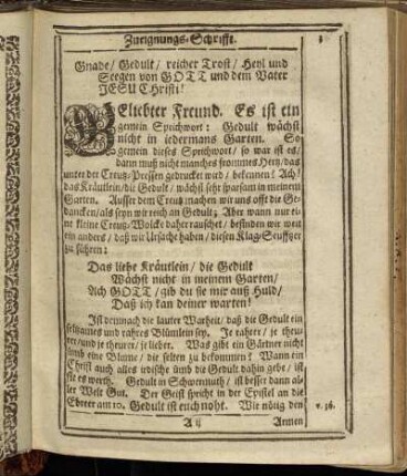 Zueignungs-Schrifft.