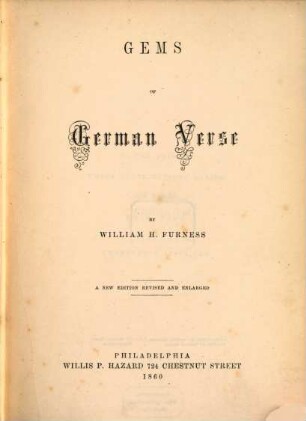 Gems of german verse