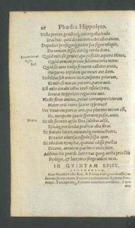 In Quintam Epist. Argumentum.