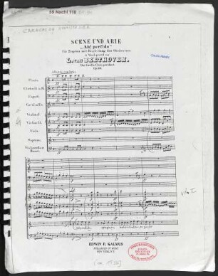 Scene und Arie "Ah! perfido" : für Sopran mit Begleitung des Orchesters : op. 65