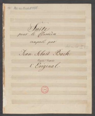 Suiten; lute; E-Dur; BWV 1006a