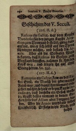 Geschichten des V. Seculi
