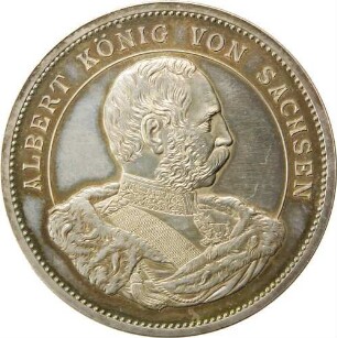 König Albert - 800 jähriges Wettinjubiläum, Medaille der Numismatischen Gesellschaft zu Dresden