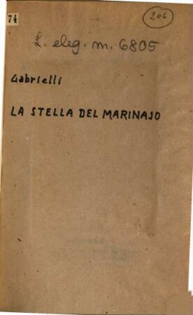 La stella del marinajo : ballo in quattro quadri ; da rappresentarsi nel R. Teatro S. Carlo
