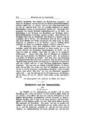 Plaudereien aus der Sommerfrische