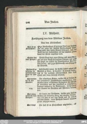 LV. Abschnitt. Fortsetzung von dem Mittlern Italien. Von dem Kirchenstaat.