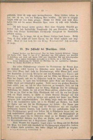 19. Die Schlacht bei Warschau. 1656.