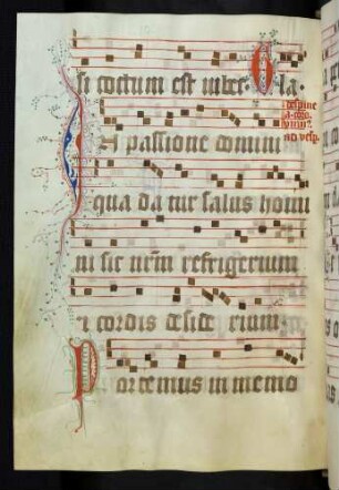 Zierinitiale: I(n passione domini)