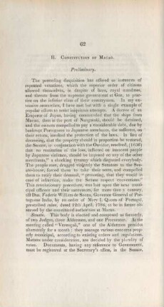 II. Constitution of Macao