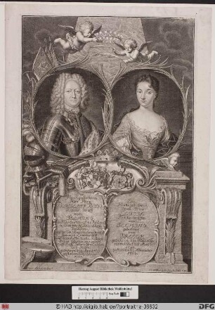 Bildnis Bogislav Bodo Reichsgraf von Flemming (mit Ehefrau Louisa, geb. v. Wreech)