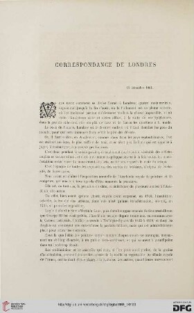 Correspondance de Londres