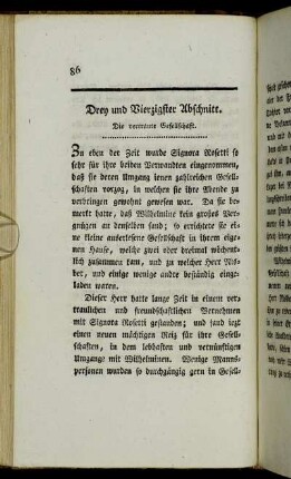 Drey und Vierzigster Abschnitt. Die vertraute Gesellschaft