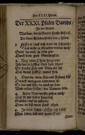 Der XXXI. Psalm Davids [-] Der XXXV. Psalm Davids