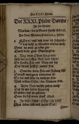 Der XXXI. Psalm Davids [-] Der XXXV. Psalm Davids