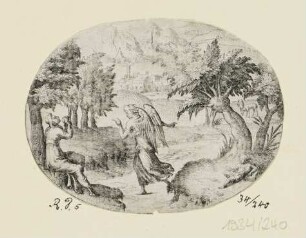 Hagar und der Engel, Blatt 3 der Folge "Szenen aus dem Alten Testament"