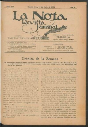 Crónica de la semana