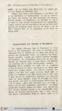 Fremdherrschaft und Anarchie in Deutschland