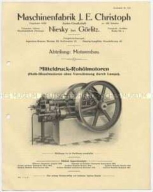 Mitteldruck-Rohölmotoren (Halb-Dieselmotoren ohne Vorwärmung der Lampe)
