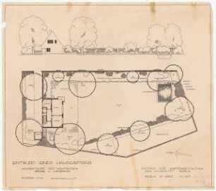Hausgarten: Grundriss, Schnitt 1:100