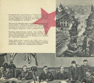 Fahnenhissung auf der Reichstagsruine ; Unterzeichnung der bedingungslosen Kapitulation