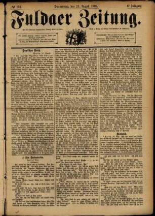 Ausgabe vom Donnerstag, den 21. August 1890.