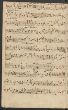 Messen. Auszüge; Coro (2), bc; D-Dur