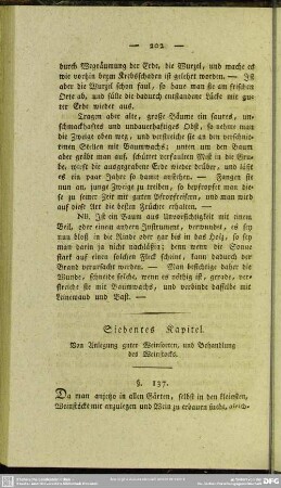 Siebentes Kapitel. Von Anlegung guter Weinsorten, und Behandlung des Weinstocks