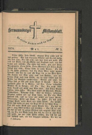 No. 5. Mai. 1870.