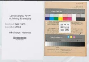 Entnazifizierung Heinrich Windbergs, geb. 10.04.1907 (Vorarbeiter)
