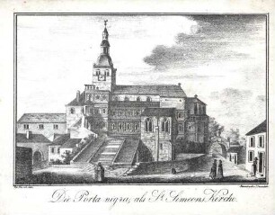 [Porta Nigra als Simeonskirche] : Die Porta nigra, als St. Simeons Kirche