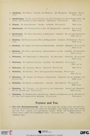 Fayence, Ton, Porzellan (Nr. 32-147)