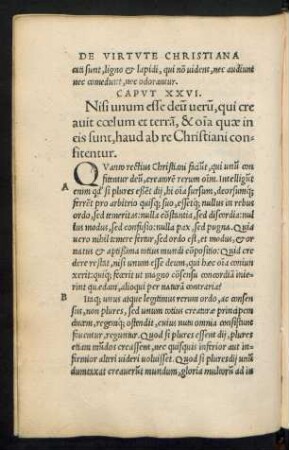 Caput XXVI. Nisi unum esse deum verum ...