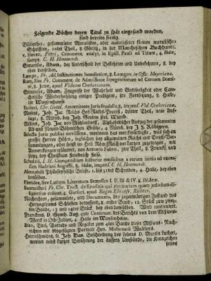 Folgende Bücher deren Titul zu spät eingesand worden, sind bereits fertig.