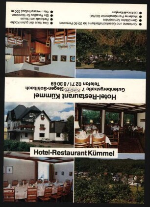 Kümmel, Hotel (Poskarte)