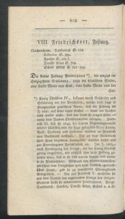 VIII. Friedrichsort, Festung