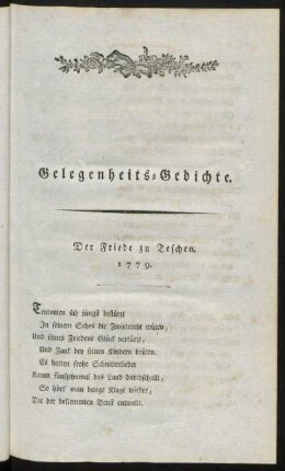 Gelegenheits-Gedichte