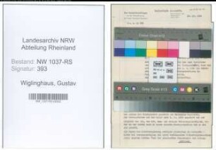 Entnazifizierung Gustav Wiglinghaus , geb. 27.06.1899 (Ingenieur)