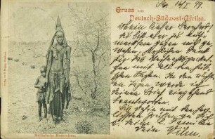 Gruss aus Deutsch-Südwest-Afrika. - Heidnische Hererofrau.